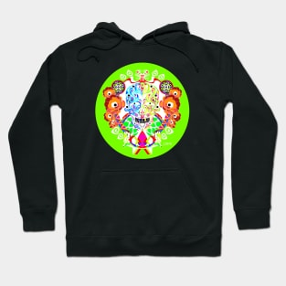 devil tree of life in skeleton ecopop calavera art Hoodie